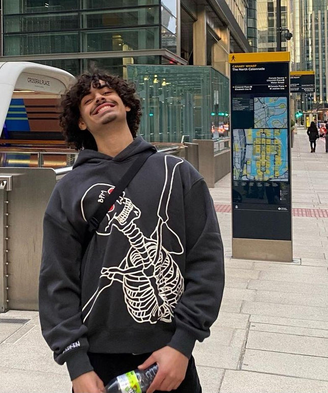 Męska bluza z nadrukiem szkieletu