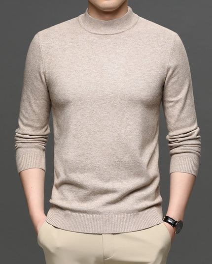 Męski klasyczny sweter z półgolfem