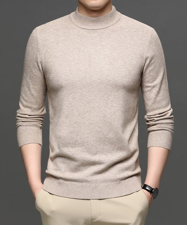 Męski klasyczny sweter z półgolfem