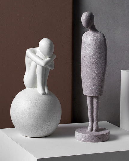 Figurka dekoracyjna motyw postaci minimalistyczny styl