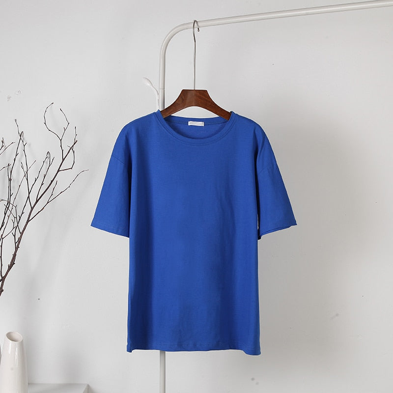 Damski T-shirt bawełniany oversize