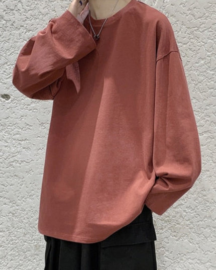 Męska koszulka z długim rękawem o kroju oversize