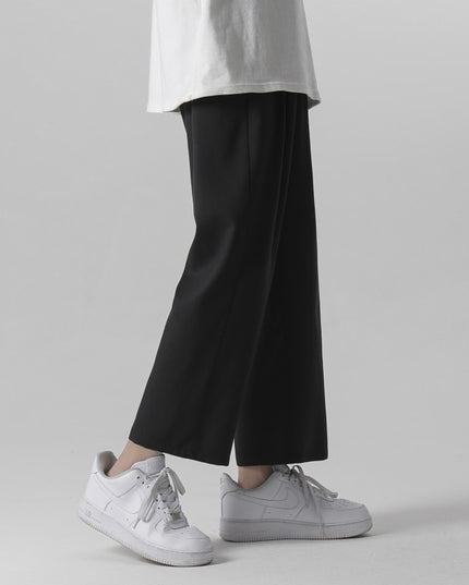 Męskie spodnie eleganckie z szerokimi nogawkami