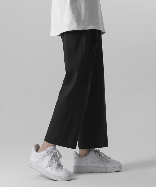 Męskie spodnie eleganckie z szerokimi nogawkami