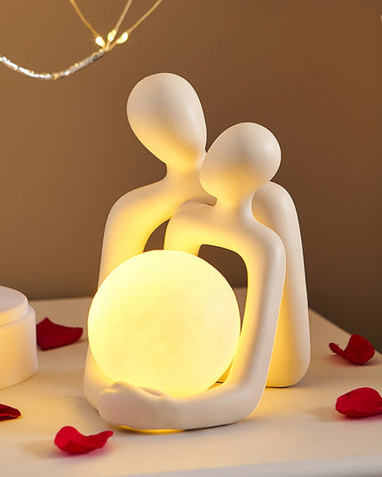 Figurka dekoracyjna świecznik w jasnych kolorach