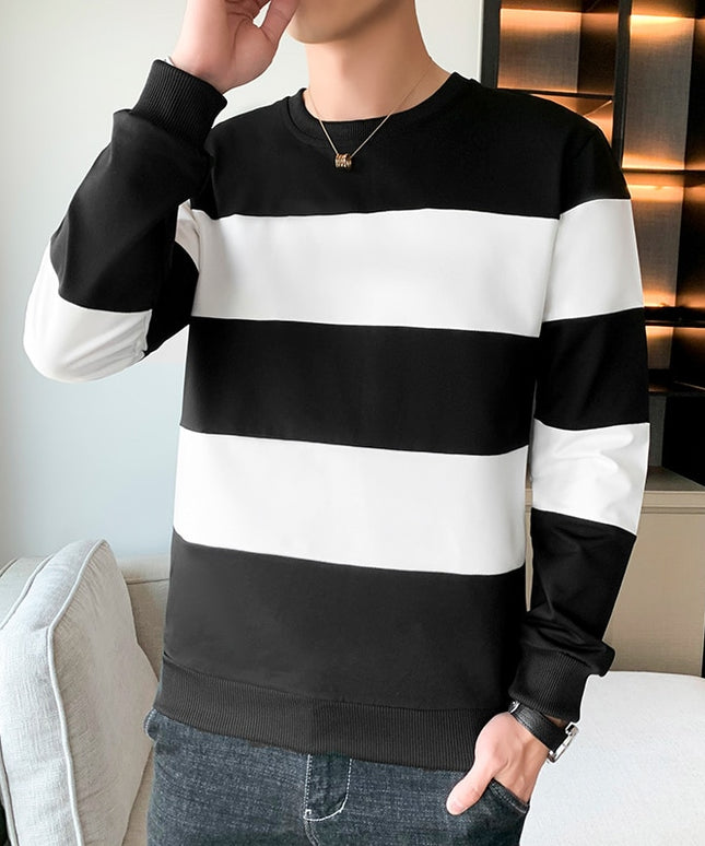 Męska elegancka bluza w paski