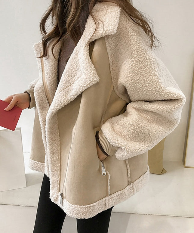 Damska kurtka zimowa z kożuszkiem