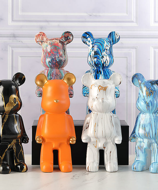 Figurka dekoracyjna ceramiczna kolorowy miś