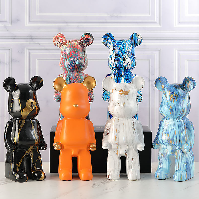 Figurka dekoracyjna ceramiczna kolorowy miś