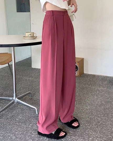 Damskie spodnie chinosy z rozszerzanymi nogawkami i marszczeniem