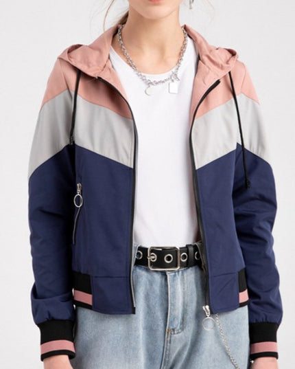 Damska kurtka przejściowa trzykolorowa