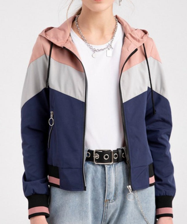 Damska kurtka przejściowa trzykolorowa