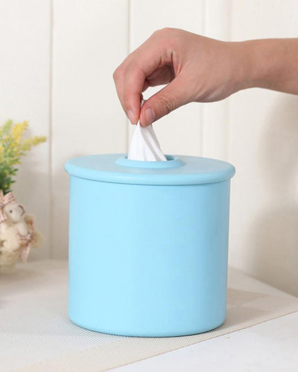 Pudełko na chusteczki okrągłe w pastelowych kolorach