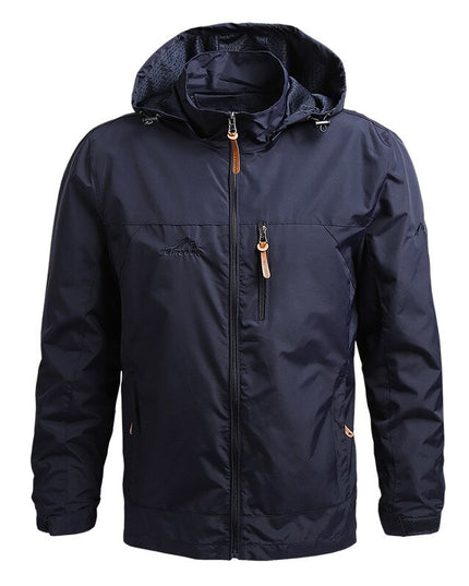 Męska kurtka przejściowa przeciwdeszczowa z kapturem