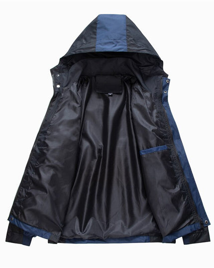 Męska kurtka przejściowa przeciwdeszczowa z kapturem