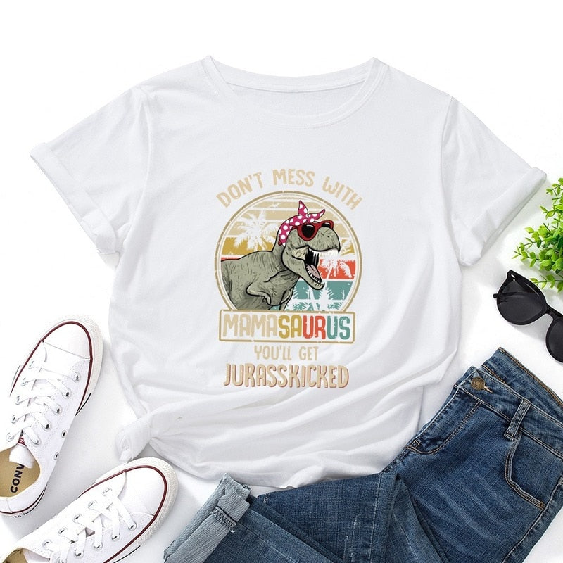 Damski T-shirt klasyczny z nadrukiem dla mamy