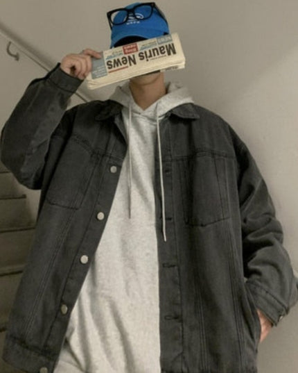 Męska kurtka jeansowa klasyczna oversize