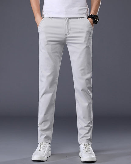 Męskie spodnie eleganckie o prostym kroju