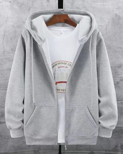 Męska bluza rozpinana klasyczna z kapturem