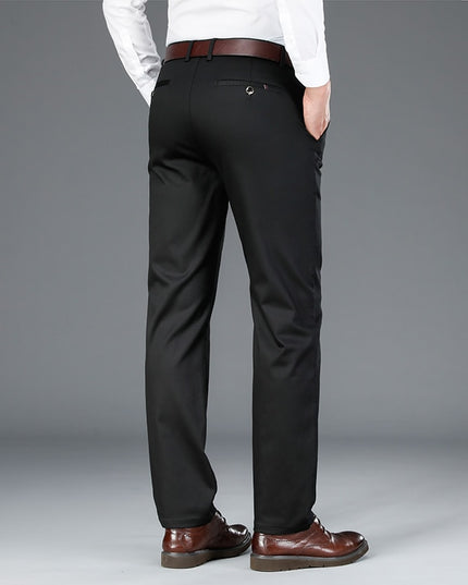 Męskie spodnie eleganckie z dodatkiem włókna bambusowego