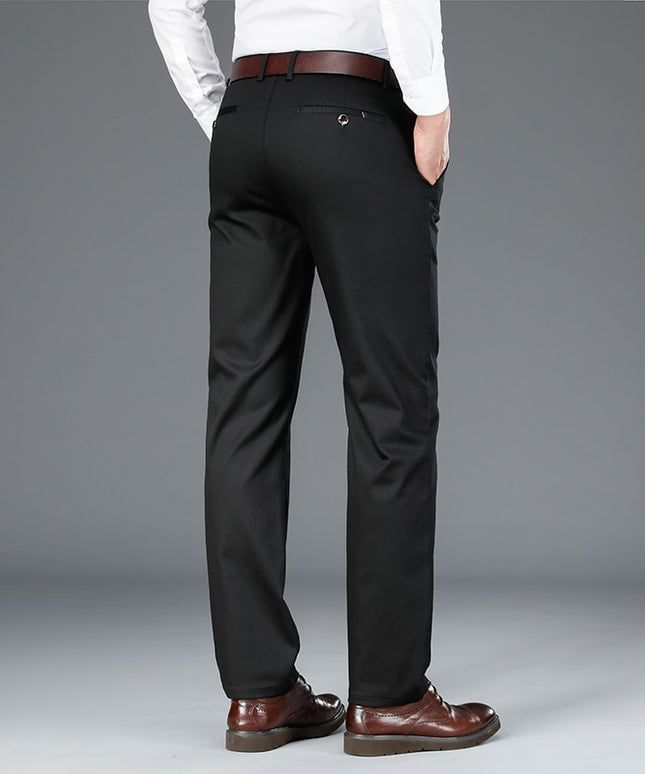 Męskie spodnie eleganckie z dodatkiem włókna bambusowego