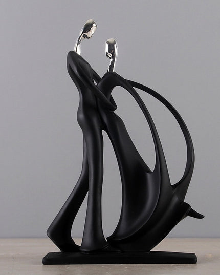 Figurka dekoracyjna w czarnym kolorze tancerze