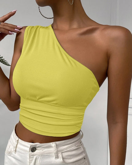 Damski crop top na jedno ramię