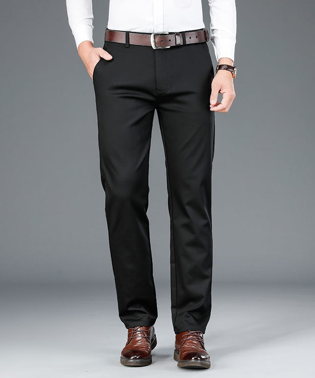 Męskie spodnie eleganckie z dodatkiem włókna bambusowego