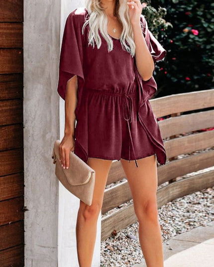 Damski kombinezon ze zwiewnymi rękawami