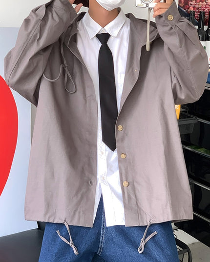 Męska kurtka przejściowa oversize z kapturem