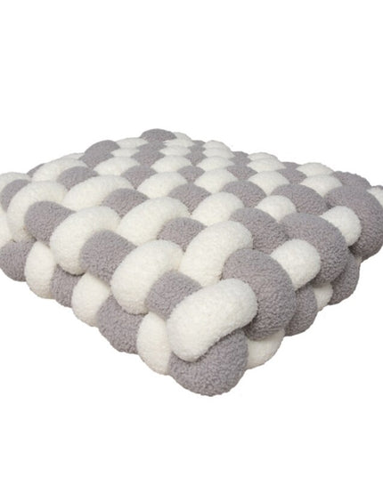 Poduszka dekoracyjna pluszowa węzeł