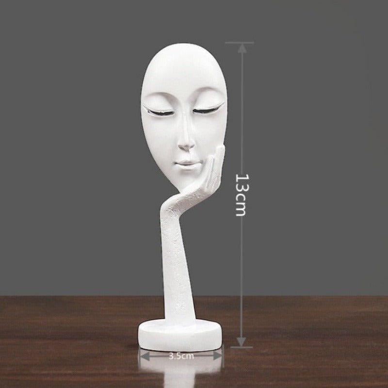 Figurka dekoracyjna motyw twarzy elegancki design