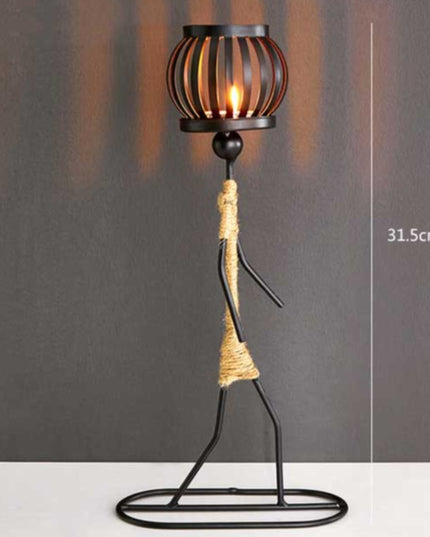 Figurka dekoracyjna świecznik w złotych kolorach