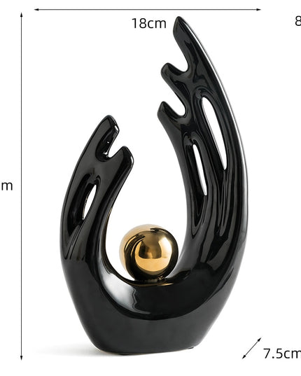 Figurka dekoracyjna ceramiczna abstrakcyjny wzór