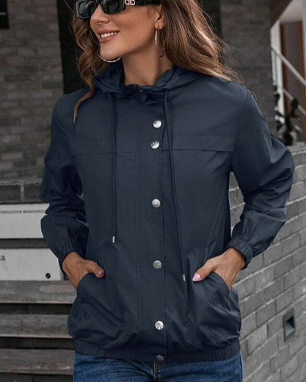 Damska kurtka przejściowa zapinana na zatrzaski