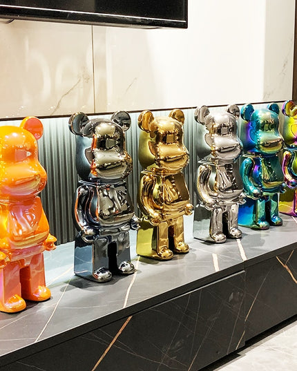 Figurka dekoracyjna ceramiczna kolorowy miś