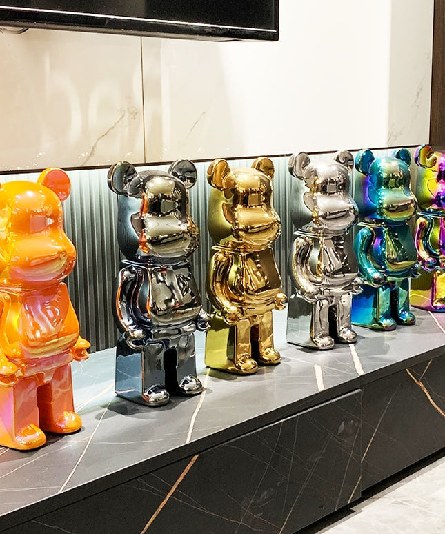 Figurka dekoracyjna ceramiczna kolorowy miś