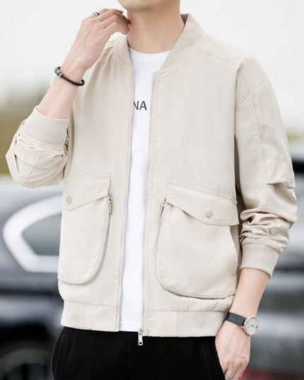 Męska kurtka przejściowa bomberka z dużymi kieszeniami