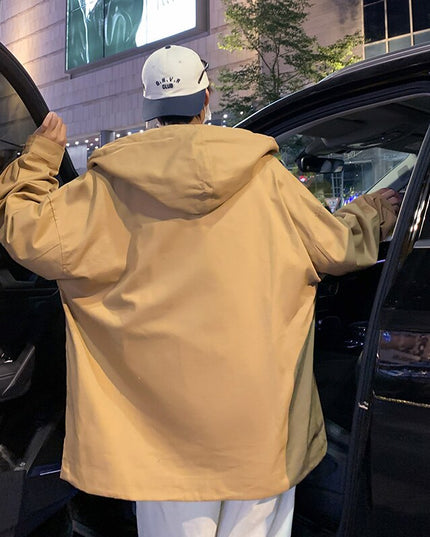 Męska kurtka przejściowa oversize z kapturem