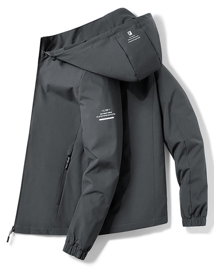 Męska kurtka przejściowa klasyczna z kapturem