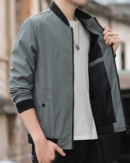Męska kurtka przejściowa bomberka klasyczna o prostym kroju