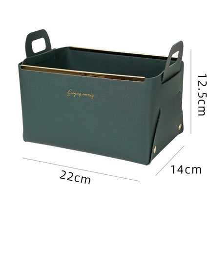 Organizer skórzane pojemne pudełko