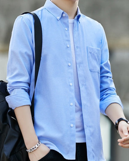 Męska koszula gładka o prostym kroju