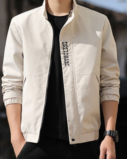 Męska kurtka przejściowa klasyczna bez kaptura