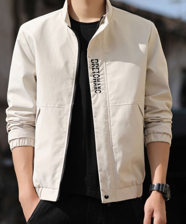 Męska kurtka przejściowa klasyczna bez kaptura