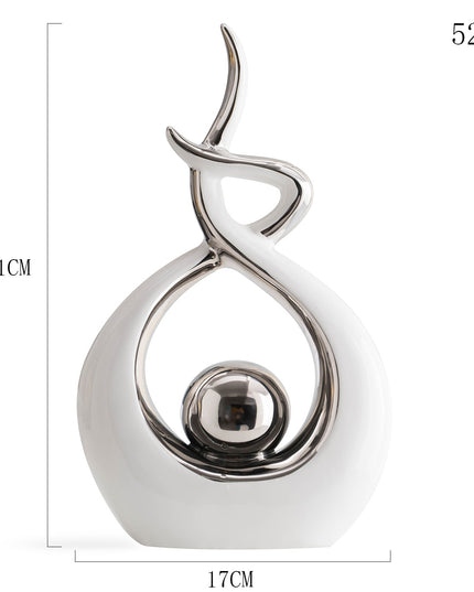 Figurka dekoracyjna ceramiczna abstrakcyjny wzór