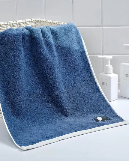 Ręcznik łazienkowy bawełniany z haftem zwierzęcy motyw