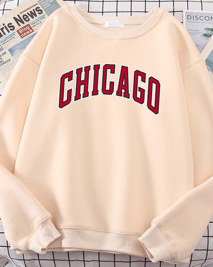 Męska bluza bez kaptura z napisem CHICAGO