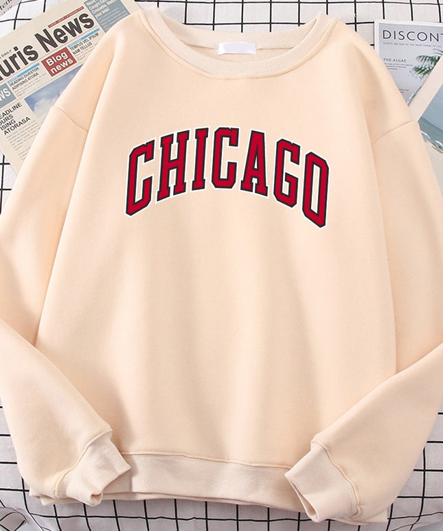 Męska bluza bez kaptura z napisem CHICAGO