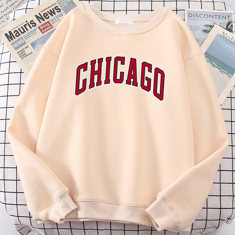 Męska bluza bez kaptura z napisem CHICAGO